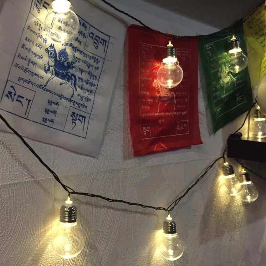 Festoon Led Wedding String Lights Christmas Globe Bulb Fairy Lamps Garland For Party Terrace Home Decoration