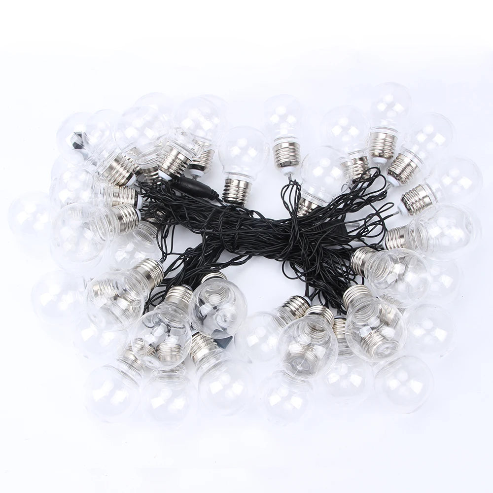Festoon Led Wedding String Lights Christmas Globe Bulb Fairy Lamps Garland For Party Terrace Home Decoration