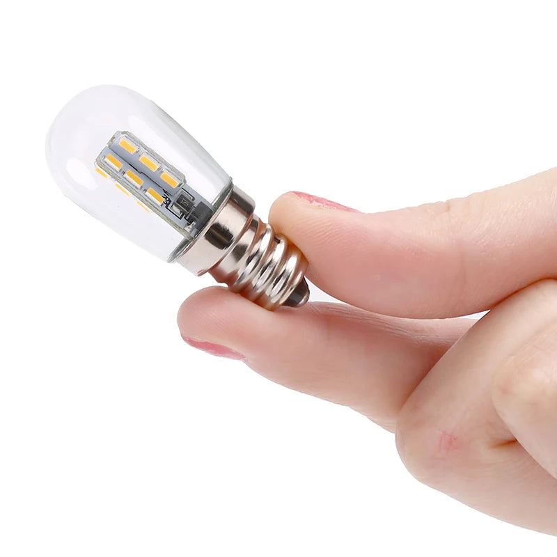 LED Light Bulb E12 220V E12 LED High Bright Glass Shade Lamp Pure Warm White Lighting For Sewing Machine Refrigerator
