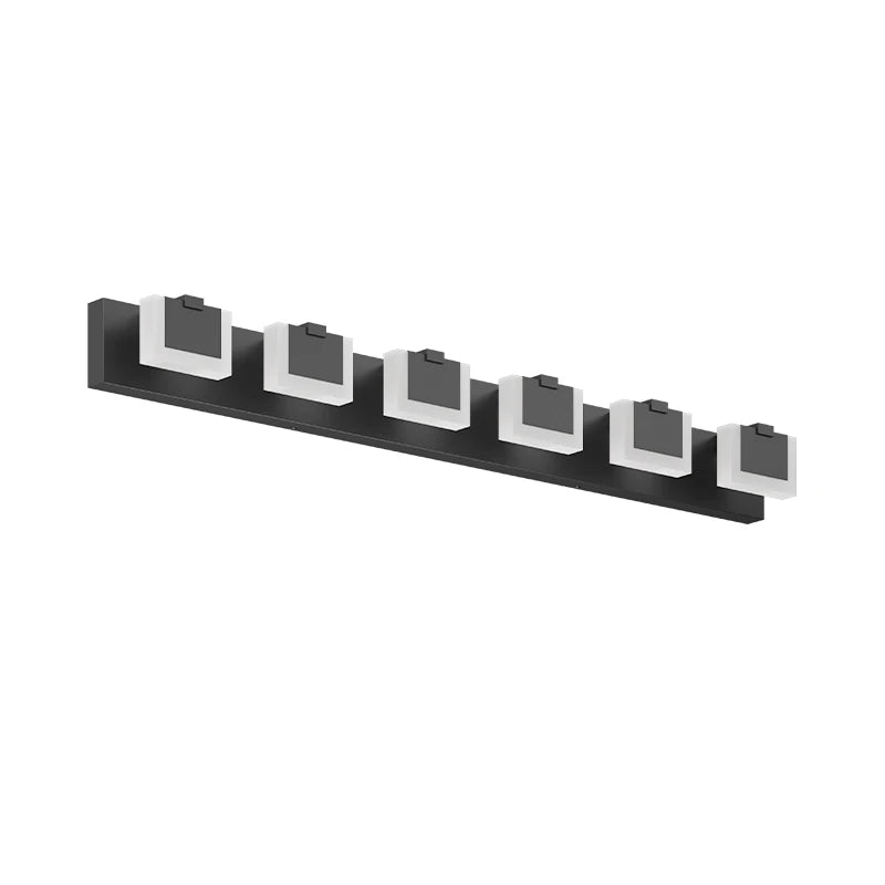 Ship in USA,LED Black Modern Vanity Light 6 Light Matte Black Bathroom Vanity Lights Acrylic Bathroom Vanity Lights Fixtures