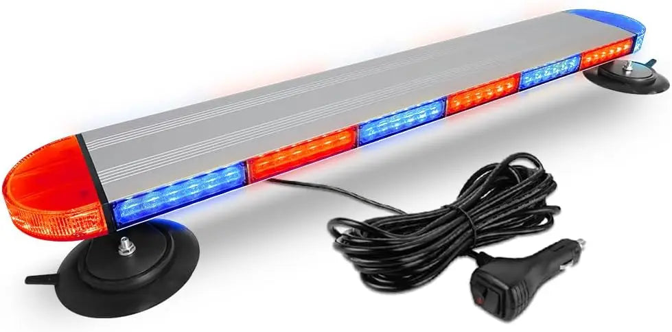 31 Inch Low Profile Rooftop Emergency Strobe Light Bar Full Aluminum 12V 1200 Lumens 130W Flashing Safety Warning for Car