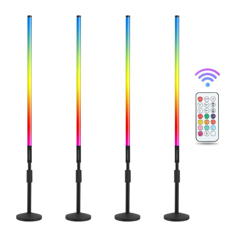 ZDMDRGB 4Pack Shipping From USA 4ft 48000mAh Battery Powered Rgb Led Tube Lights bar Stand for Wedding Dance DJ Stage Lighting