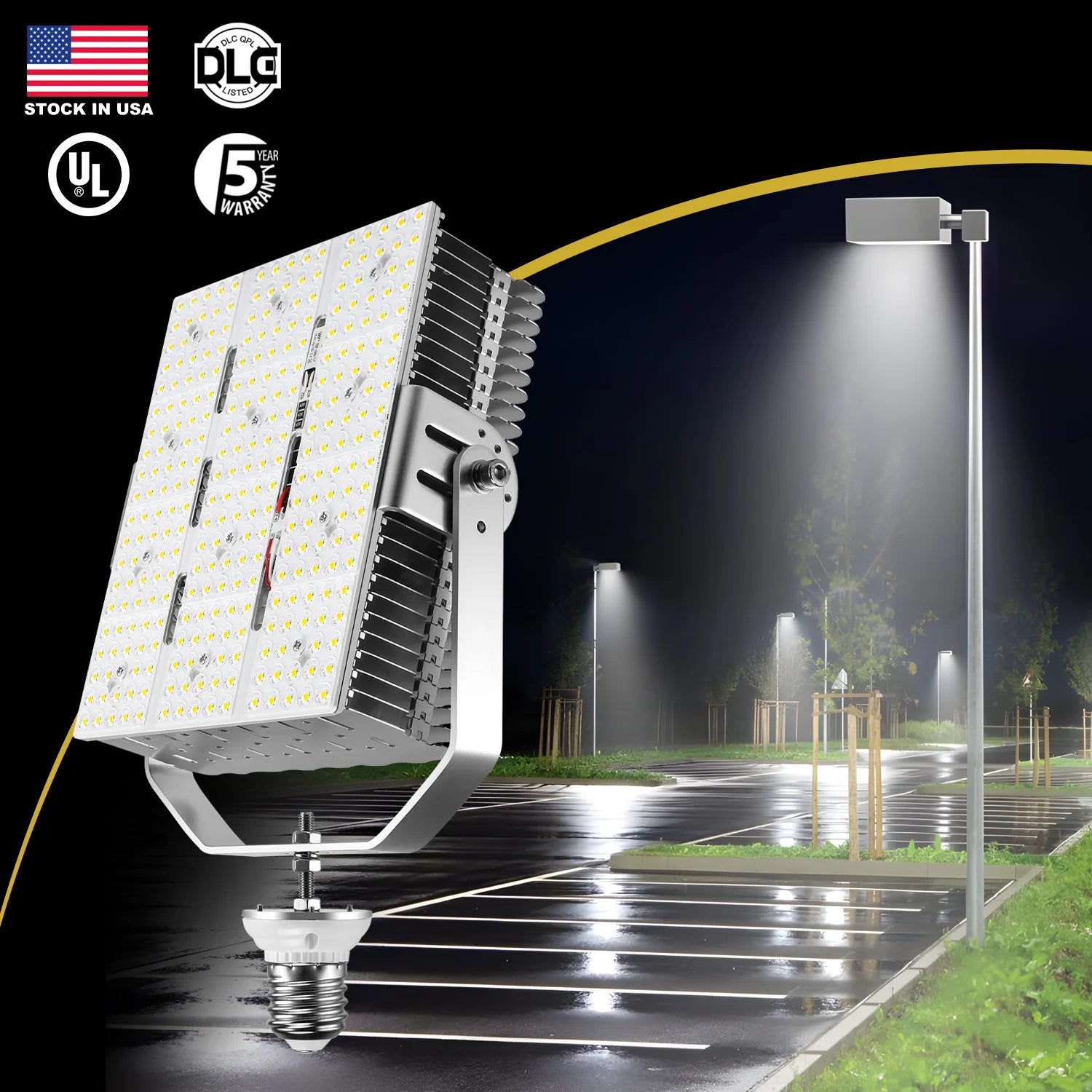 UL DLC 240W LED Retrofit Kit 34800Lm E39 Base 100-277V 480V for Parking Lot Area Lighting 1000W MH Equivalent 5 Years Warranty