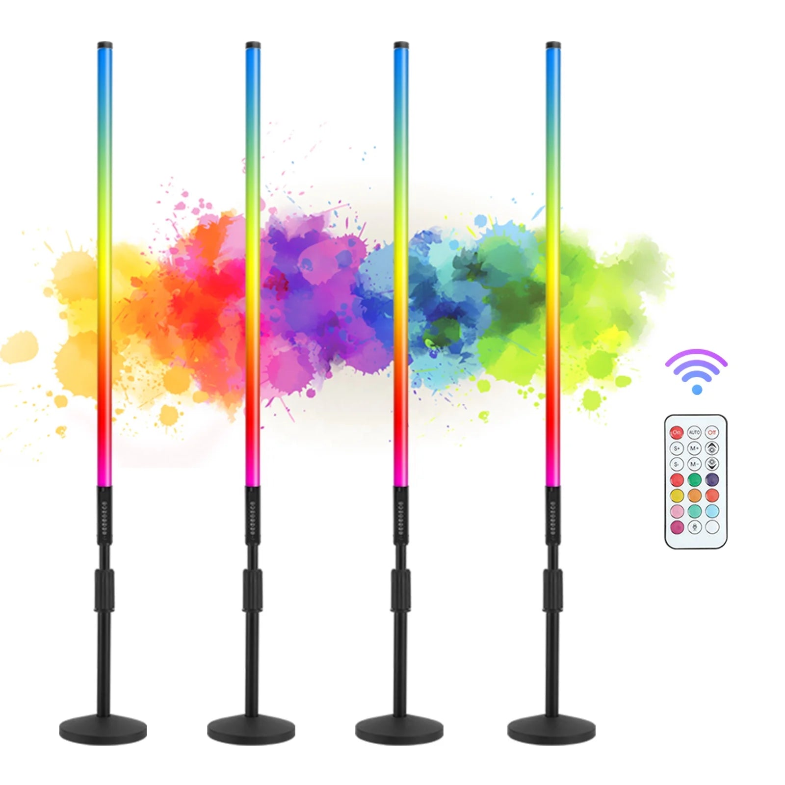Dropshipping USA in Stock 4Pack TL-130Plus Remote Control RGB LED Pixel Tube Light Bar Wedding Dj Party Events Stage Lighting