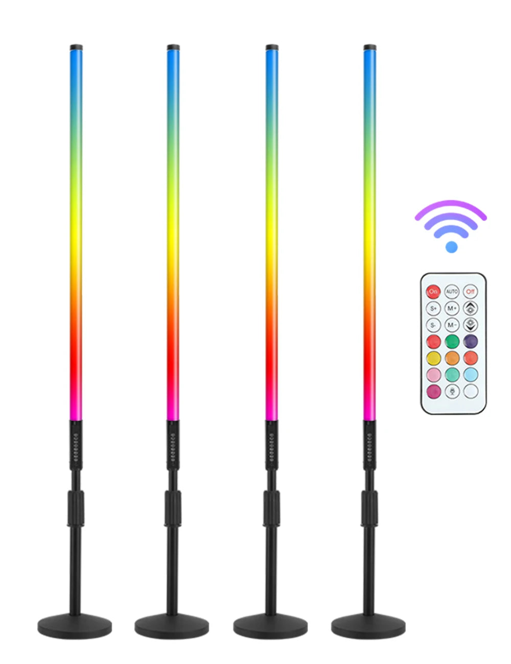 ZDMDRGB 4Pack Shipping From USA 4ft 48000mAh Battery Powered Rgb Led Tube Lights bar Stand for Wedding Dance DJ Stage Lighting