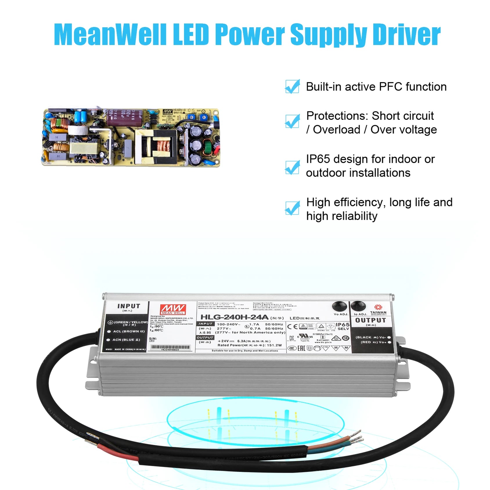 UL DLC 240W LED Retrofit Kit 34800Lm E39 Base 100-277V 480V for Parking Lot Area Lighting 1000W MH Equivalent 5 Years Warranty