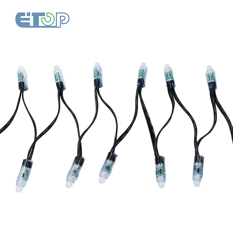 Free AIR Shipping -1000Pcs DC12V WS2811 Bullet Pixel  BLACK Wire With Ray Wu/Xconnect Connectors