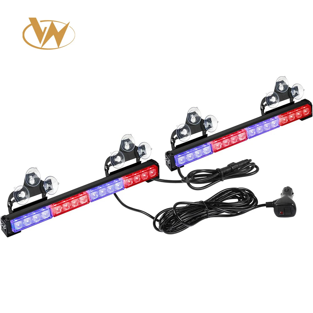 16.8-Inch Light Bar 32LED 26 Flash Patterns Emergency Flashing Traffic Advisor for Interior Safety New Condition Amber/Green
