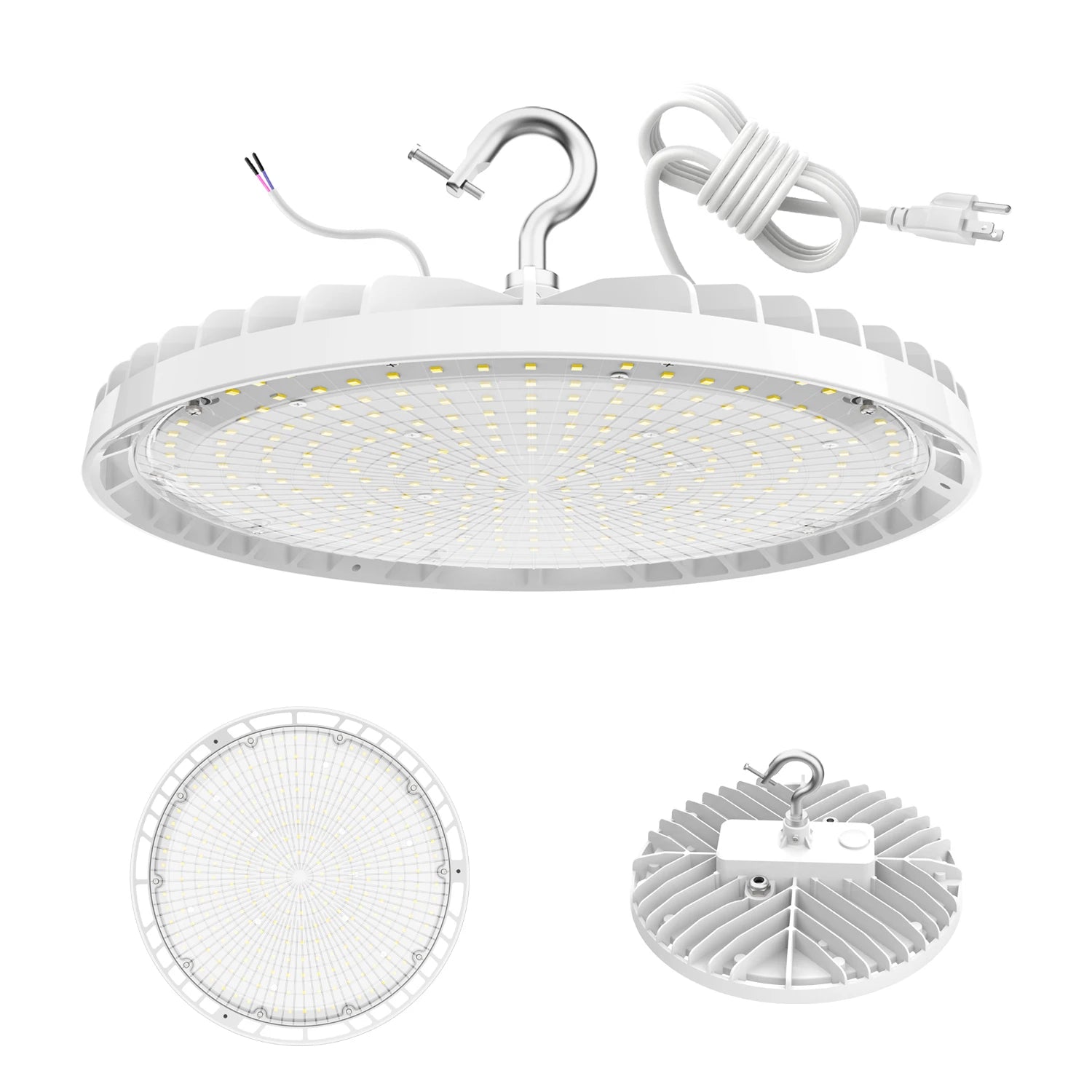 Warehouse Light 100W-320W UFO LED High Bay Light Industrial Warehouse Adjustable CCT IP65 Rating Delivery From USA