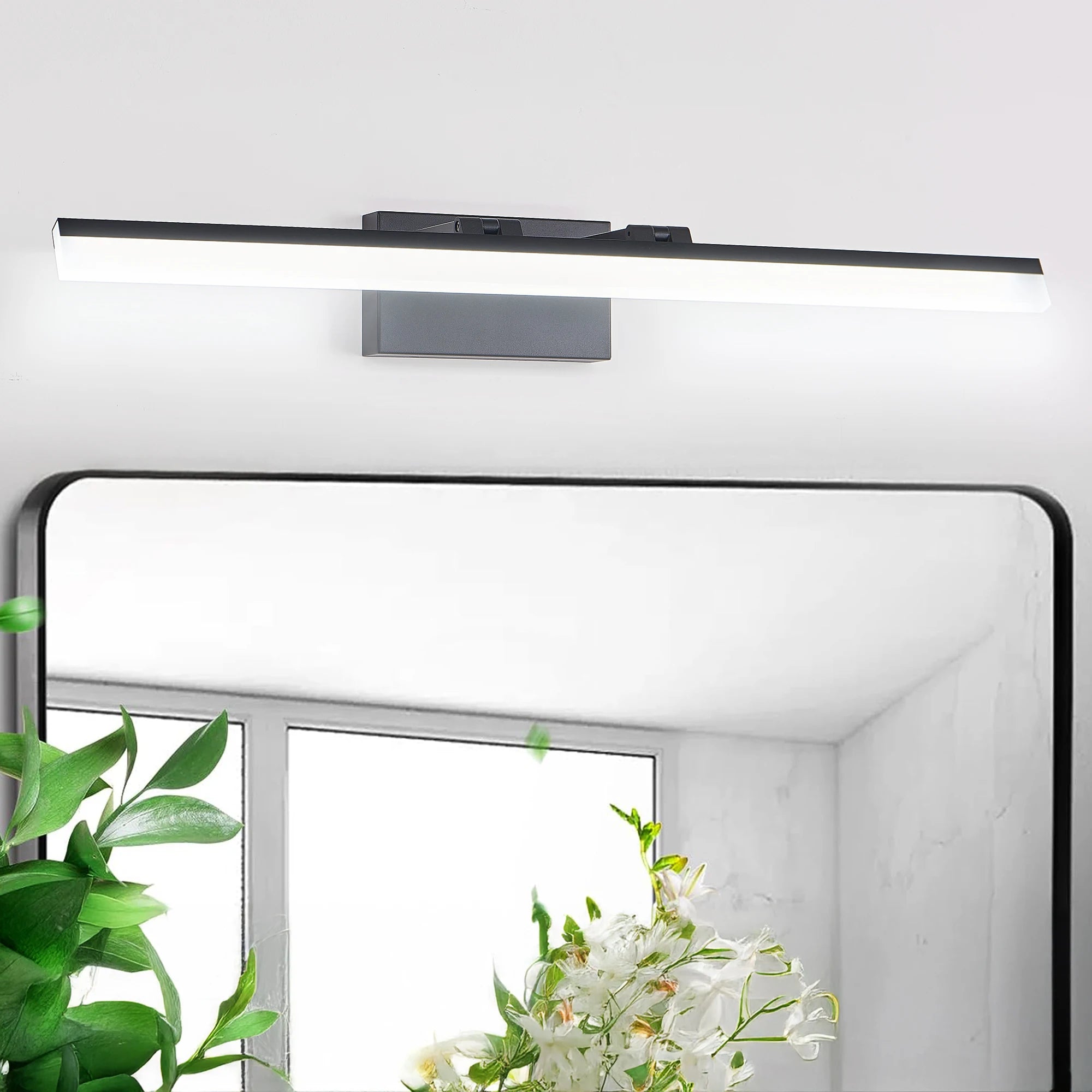 Ship in USA,43 Inch Modern LED Bathroom Vanity Light,Sleek Black Metal Wall Light for Mirror, Dressing Room or Sink Area