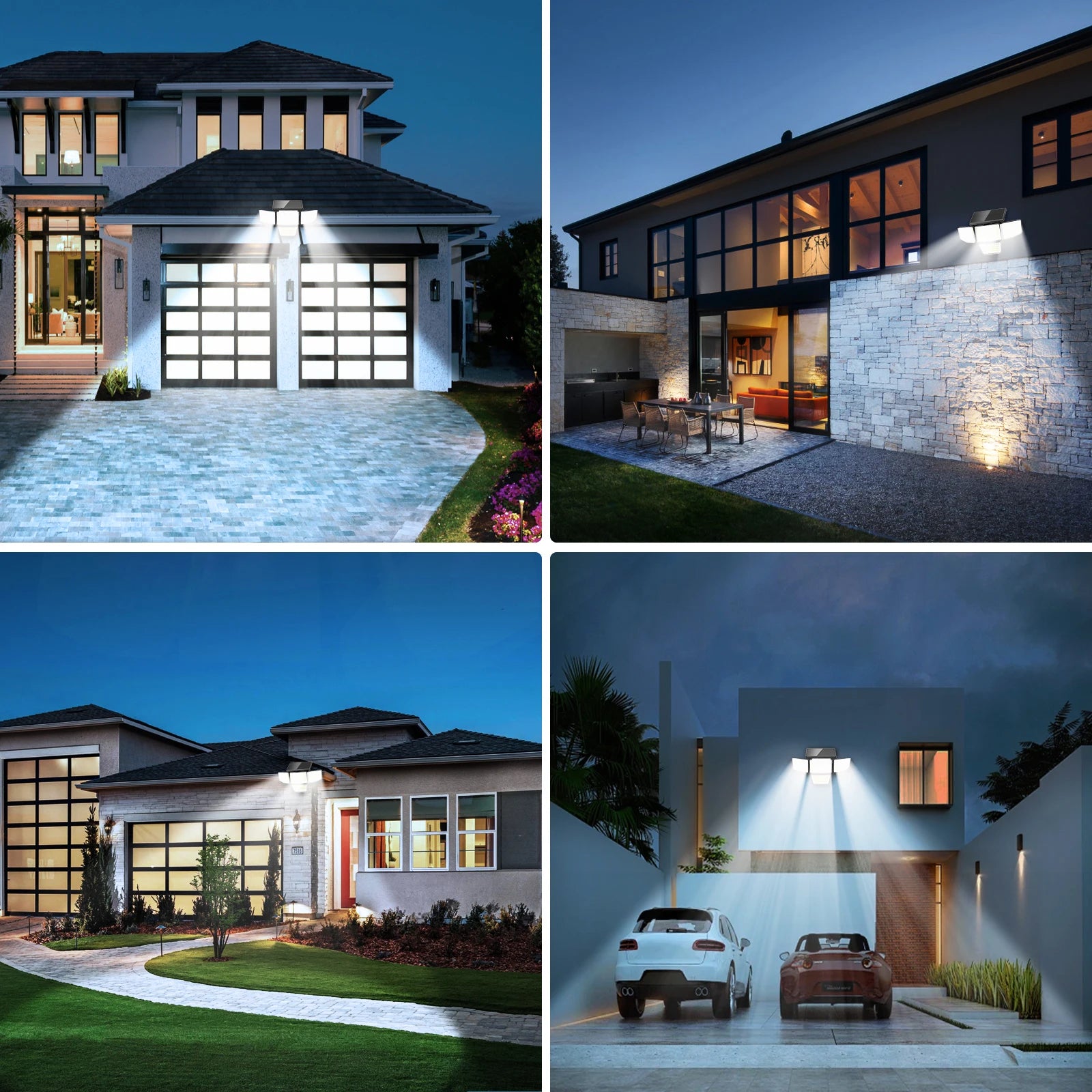 US Stock Solar Wall Light Outdoor Motion Sensor LED Security Light IP65 Waterproof Remote Control Garden Yard Lamp Fast Shipping
