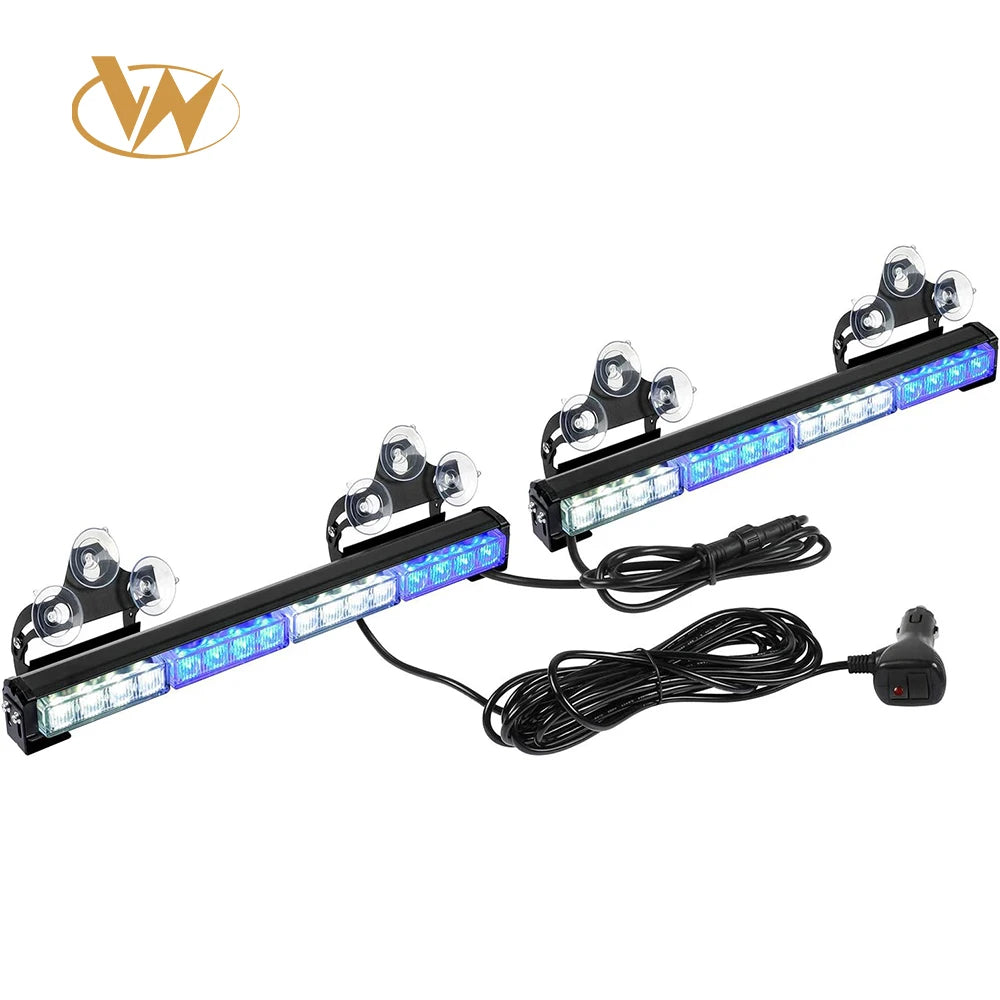 16.8-Inch Light Bar 32LED 26 Flash Patterns Emergency Flashing Traffic Advisor for Interior Safety New Condition Amber/Green