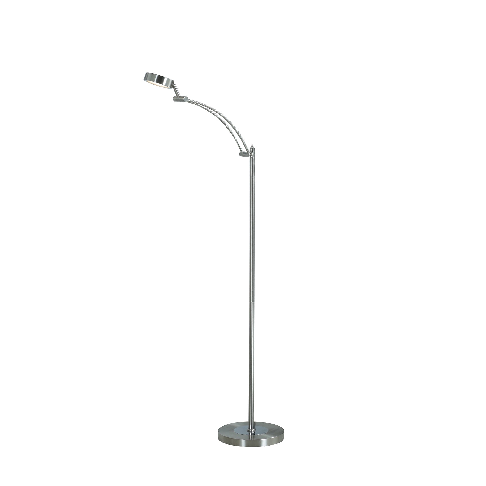 ORE International 54-Inch LED Task Floor Lamp, Silver Finish, Modern Design
