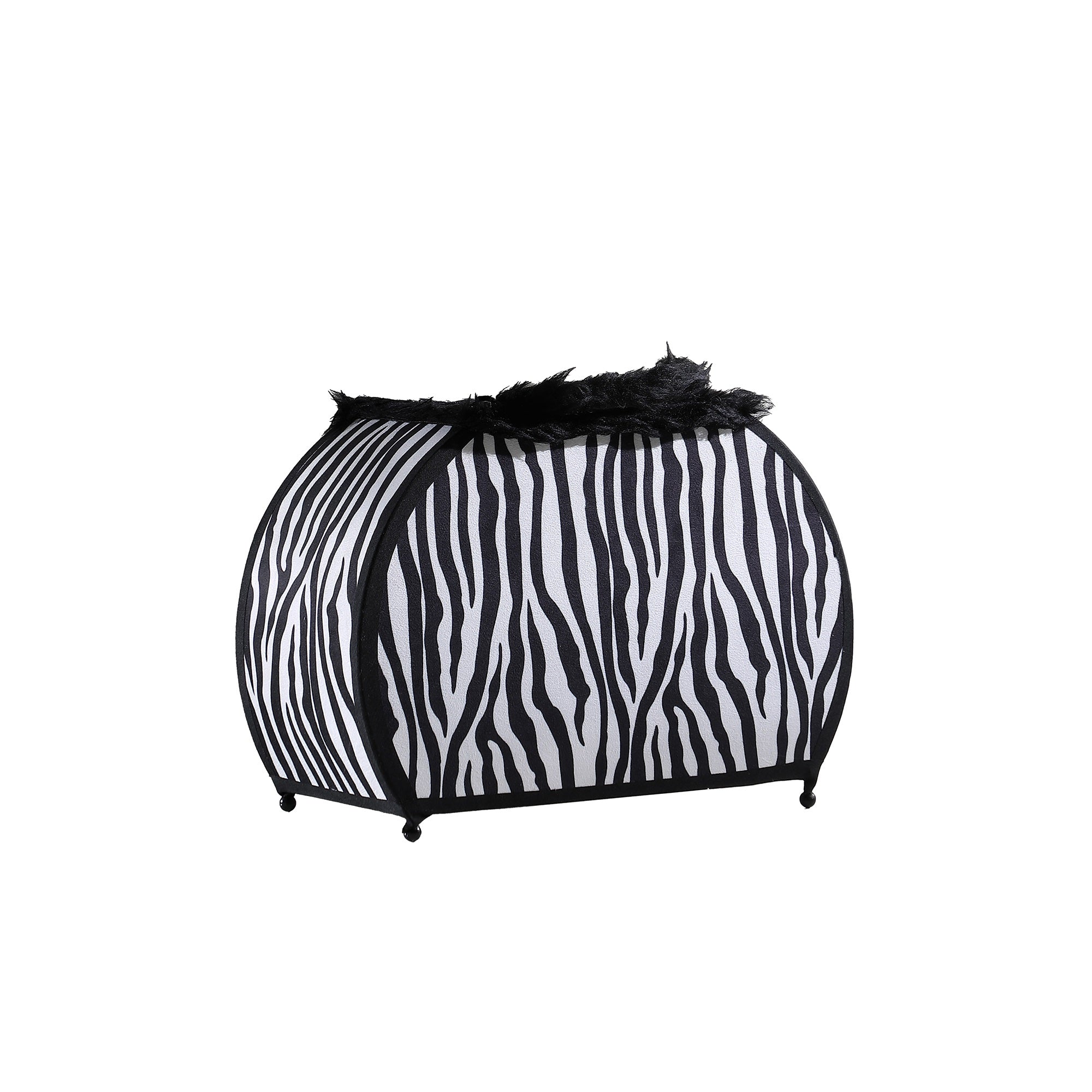 ORE International Table Lamp - Zebra Print, 11.75in Height, Faux Handle, Model HBL2721