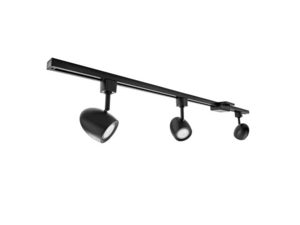 Lithonia Lighting Ltkoval Mr16Gu10 Led 27K Dbl M4 Ostrich Egg 3-Light Led Track Lighting Kit, 44.5&quot;, Black