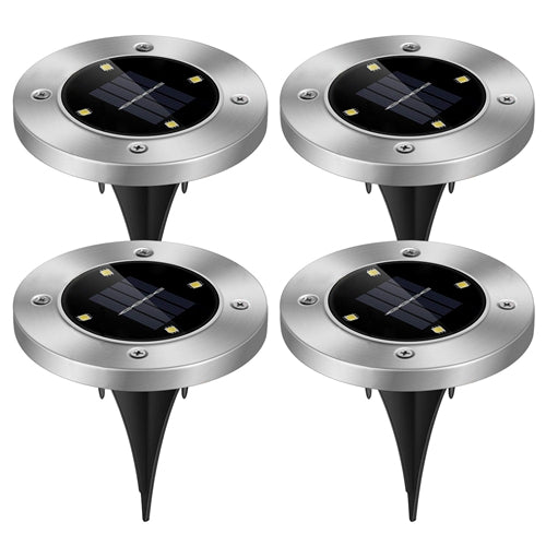 Kocaso 4Pcs Solar Ground Light - Waterproof In-Ground Led Path Deck Lawn Patio Lighting