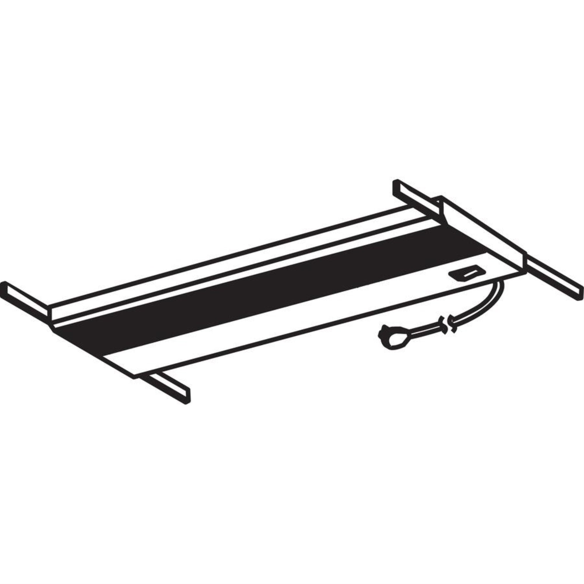 Hon Recessed Task Light For 60-72W Overhead Storage Black Finish - Fluorescent Bulb - Black - Steel - Recessed Mount, Shelf Moun