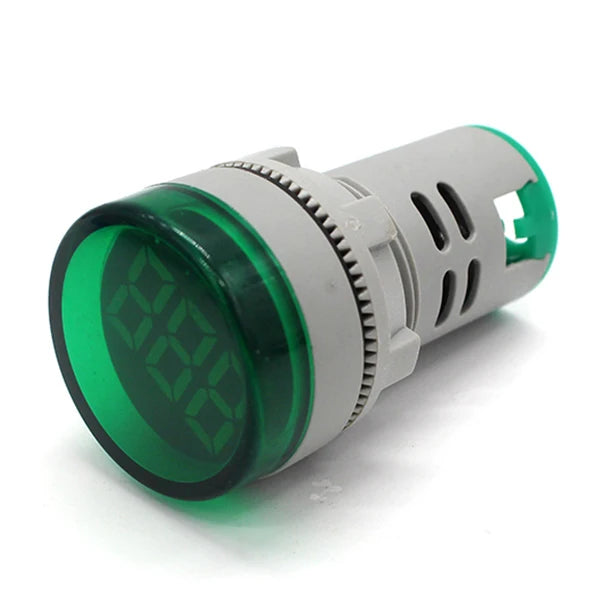 Mini LED Digital Display Voltmeter Alternating Current 60V-500V Digital Display Indicator Aperture 22mm Signal Lamp