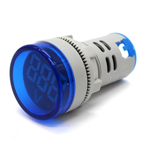 Mini LED Digital Display Voltmeter Alternating Current 60V-500V Digital Display Indicator Aperture 22mm Signal Lamp