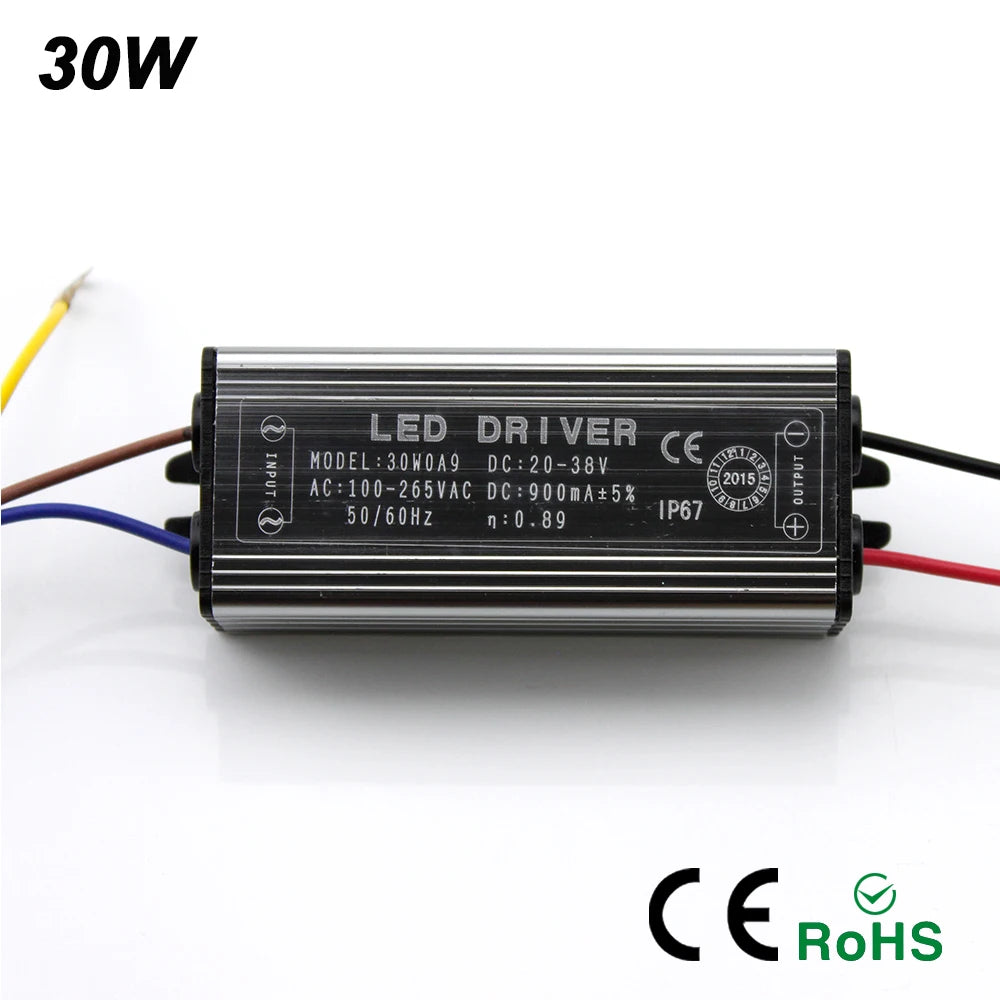 LED Driver 50W 30W 20W 10W Lighting Transformers 1500mA 900mA 600mA 300mA 85-265V DC20-38V Power Supply Adapter For Floodlight