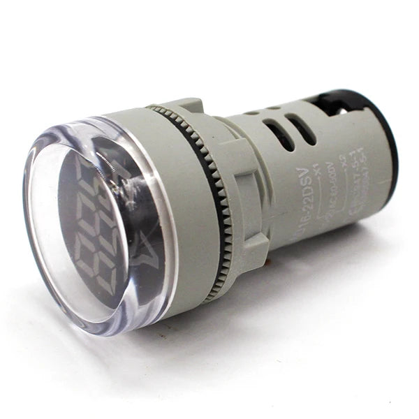 Mini LED Digital Display Voltmeter Alternating Current 60V-500V Digital Display Indicator Aperture 22mm Signal Lamp