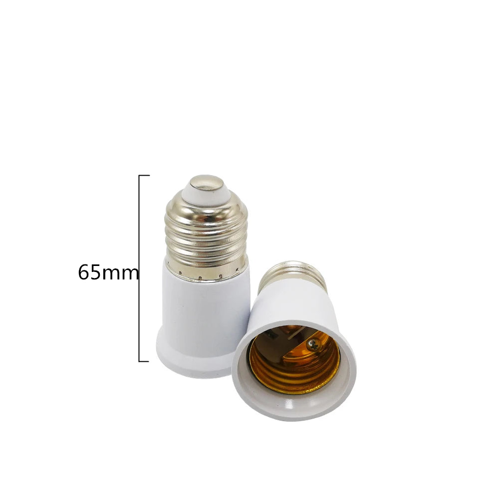 E27 To E27 Lamp Base Converter 65mm 95mm Lamp Holder Extender E27-E27 Lamp Socket Adapter Flame Retardant For LED Bulb