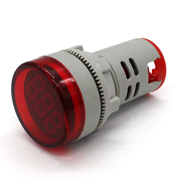 Mini LED Digital Display Voltmeter Alternating Current 60V-500V Digital Display Indicator Aperture 22mm Signal Lamp