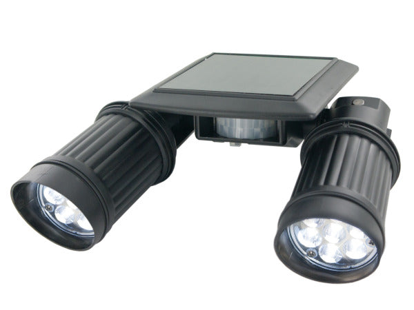 Motion Sensor Solar Twin Spot PIR Security Light