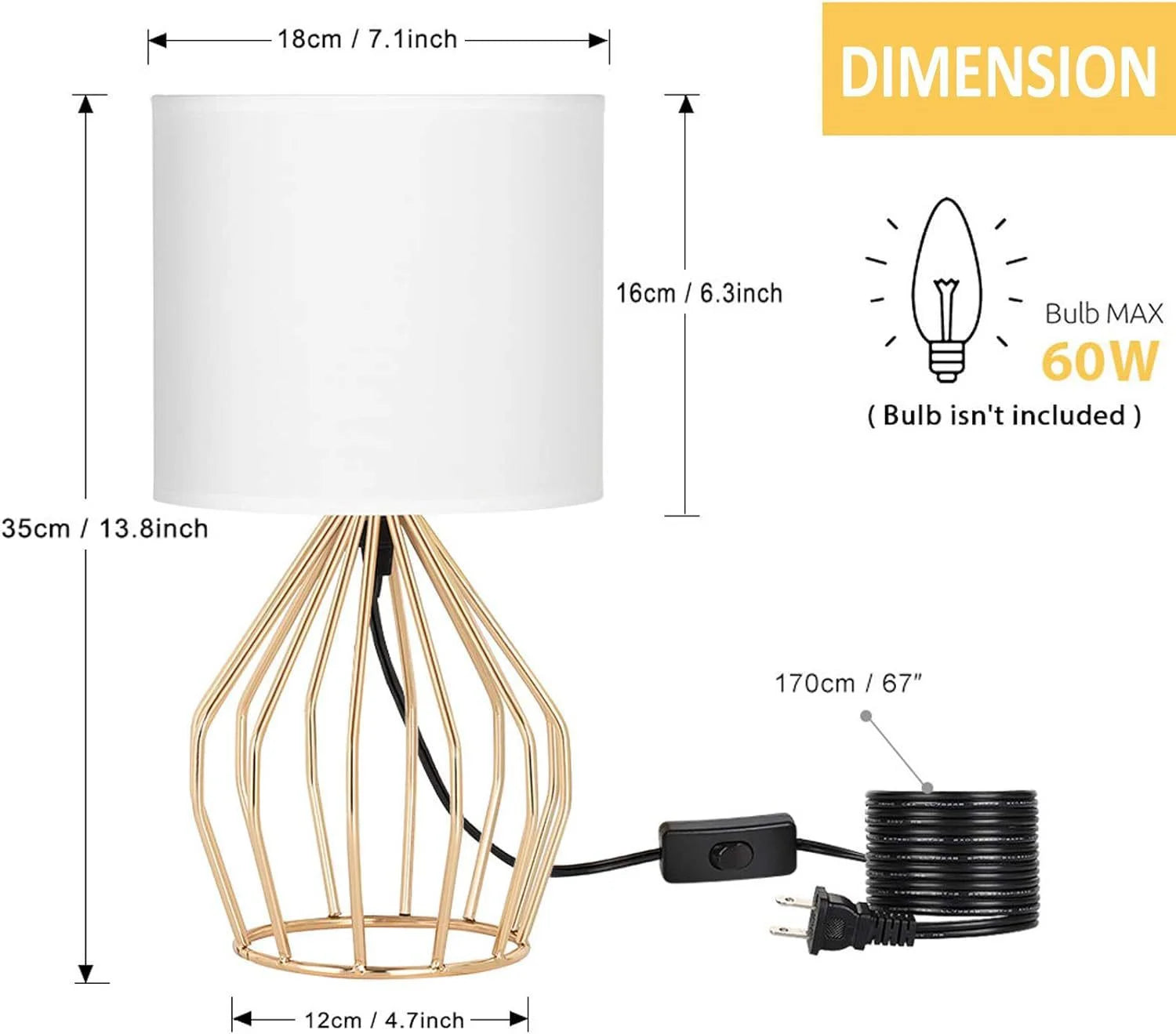 Vintage Metal Table Light Iconic Design Linen Fabric Shade Warm Ambience Desk Lamp for Living Room Bedroom Home Office Hotel