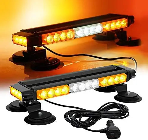 16.8 Inch LED Light Bar 26 Flashing Modes High Intensity Emergency Hazard Warning Beacon Lights Magnetic Base for Car
