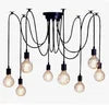 Retro Spider Chandelier Multi-Head Scattered Design Ceiling Pendant Light Adjustable Loft Style Lighting for Living Dining Room