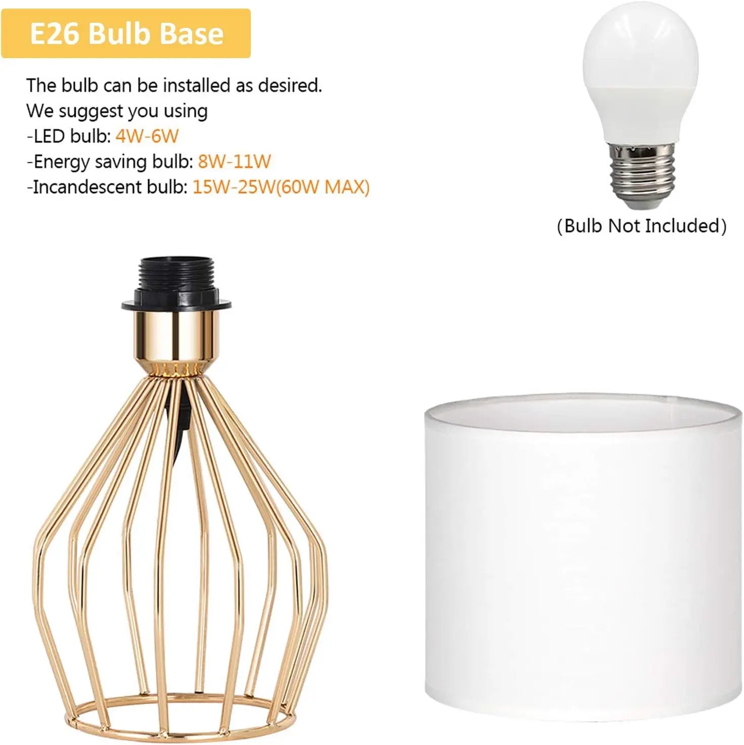 Modern Gold Table Lamp Hollowed Base Linen Fabric Shade Small Bedside Night Light for Bedroom Living Room Home Interior Decor