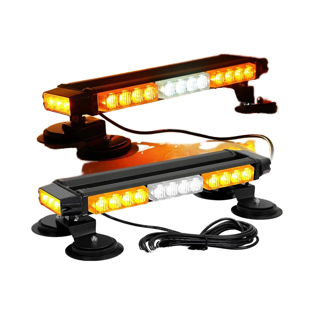 16.8 Inch LED Light Bar 26 Flashing Modes High Intensity Emergency Hazard Warning Beacon Lights Magnetic Base for Car