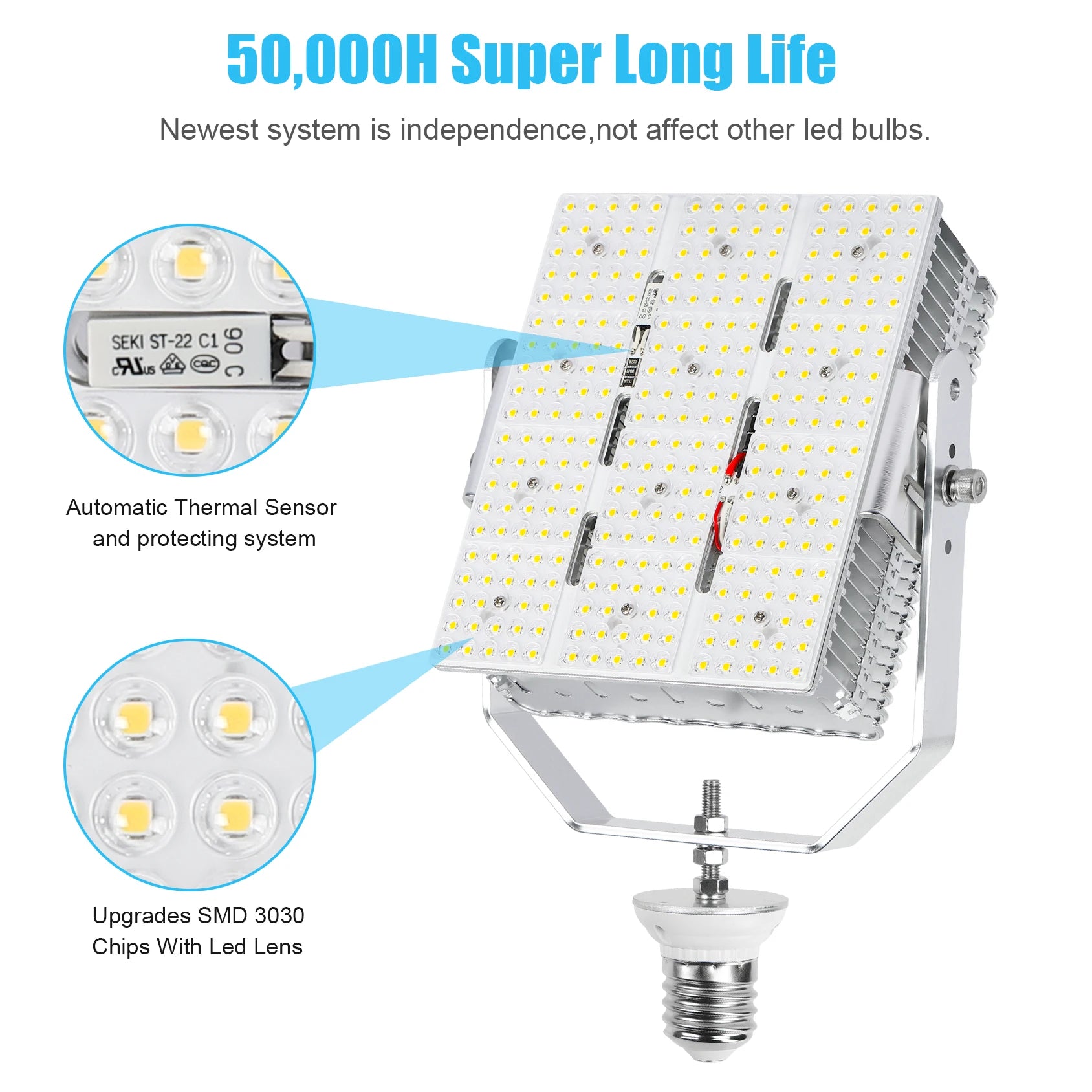 UL DLC 240W LED Retrofit Kit 34800Lm E39 Base 100-277V 480V for Parking Lot Area Lighting 1000W MH Equivalent 5 Years Warranty