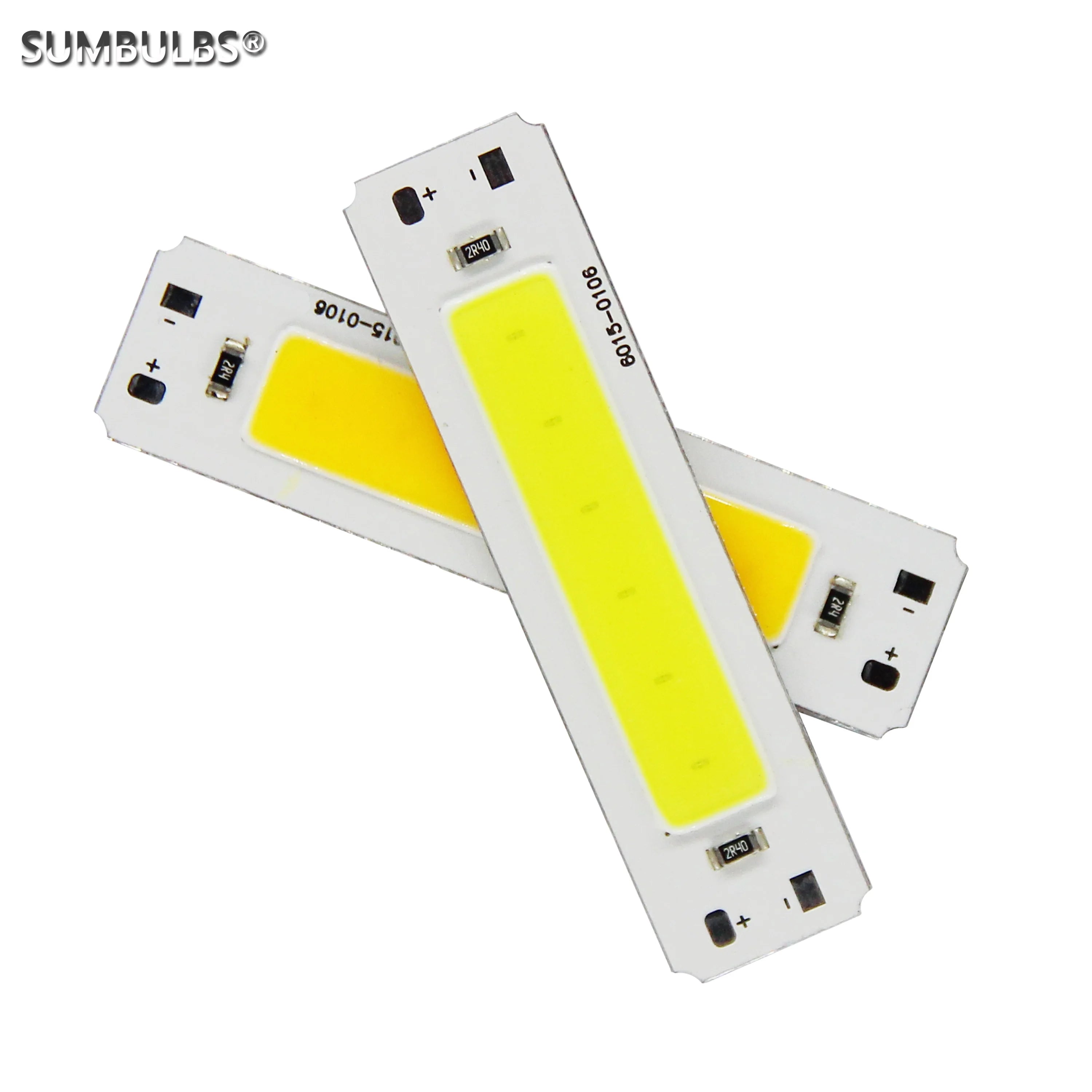SUMBULBS 5V Input COB LED Bulb Strip Light Source for DIY USB LED Lighting 2W 60*15mm 6cm Bar Lamp Chip Warm Cold White