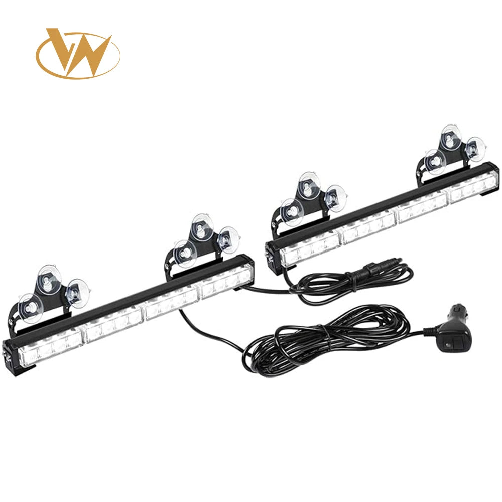 16.8-Inch Light Bar 32LED 26 Flash Patterns Emergency Flashing Traffic Advisor for Interior Safety New Condition Amber/Green