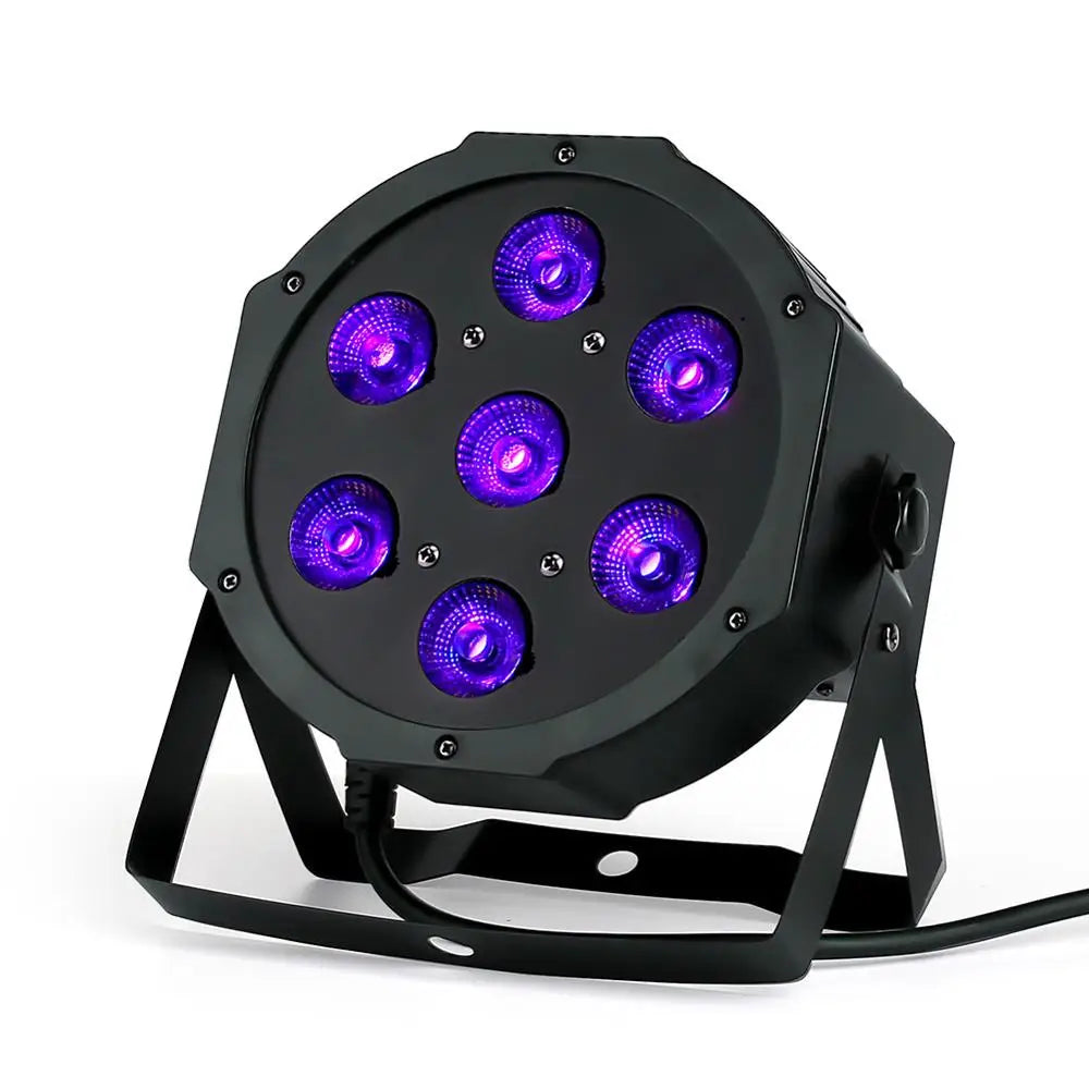 4PCS 7x18W LED Flat SlimPar RGBWA UV Light 6in1 LED Wash DJ Light Stage Dmx512 Stage Lighting