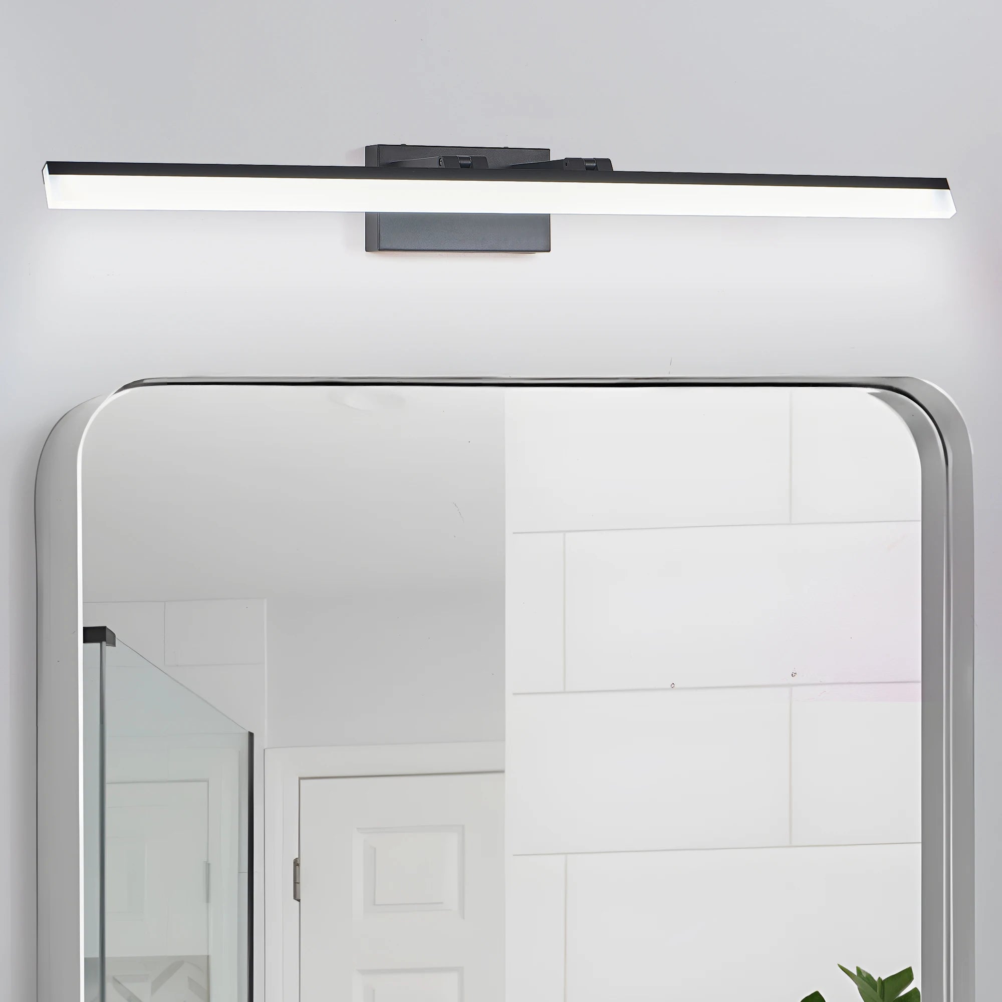 Ship in USA,43 Inch Modern LED Bathroom Vanity Light,Sleek Black Metal Wall Light for Mirror, Dressing Room or Sink Area
