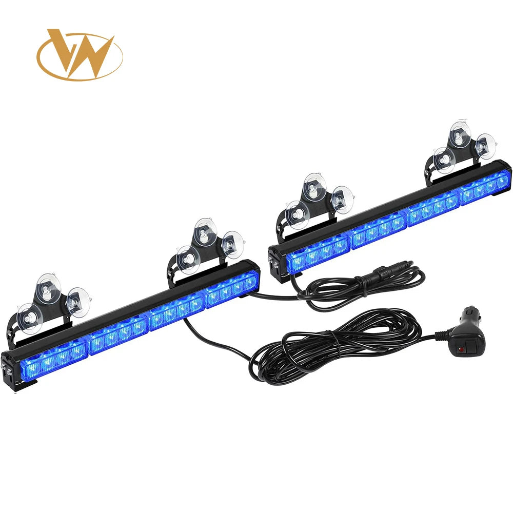16.8-Inch Light Bar 32LED 26 Flash Patterns Emergency Flashing Traffic Advisor for Interior Safety New Condition Amber/Green