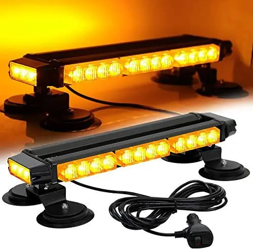 16.8 Inch LED Light Bar 26 Flashing Modes High Intensity Emergency Hazard Warning Beacon Lights Magnetic Base for Car