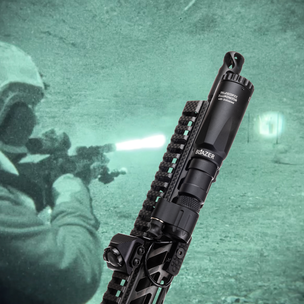 BLAZER I LED IR Illuminators + Nylon Wraps - RIFLE MOUNTED (IP65)
