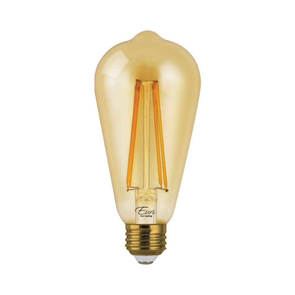 Euri Lighting Vst19-3020Ea Led St19 Bulb, Dimmable, Warm White 2200K, 5.5W (60W Equal), 500Lm, E26 Base, Ul & Energy Star Listed
