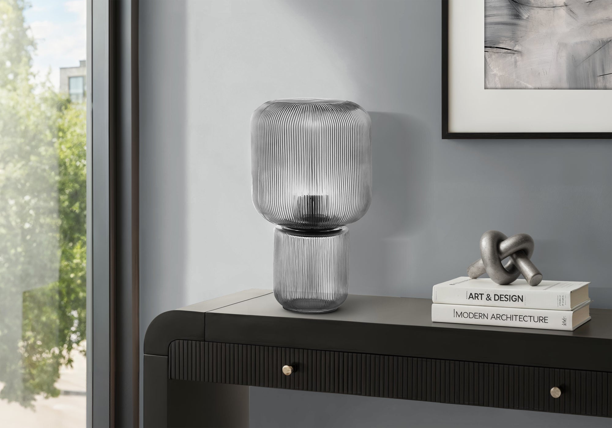 Lighting, 15H, Table Lamp, Clear Glass, Contemporary