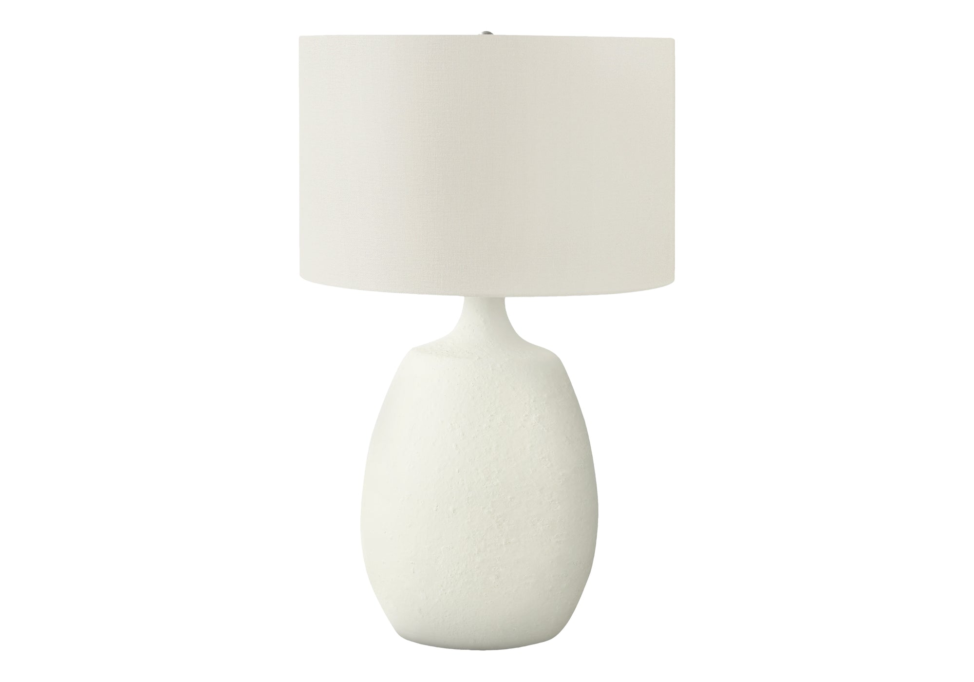 Monarch Specialties I 9609 Lightingtable Lamp, Ivory/Cream Shade, Cream Resin, Contemporary