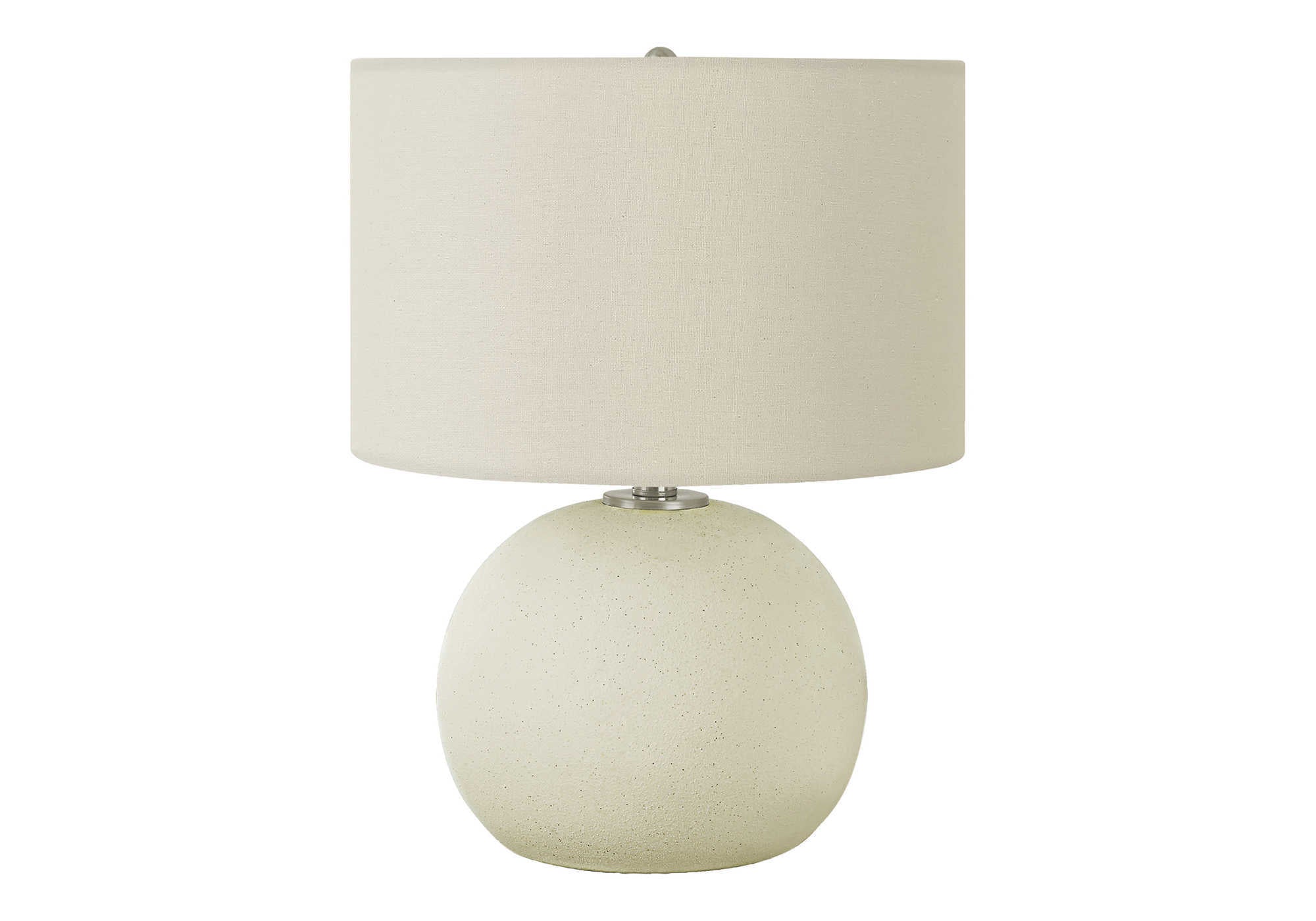 Monarch Specialties I 9630 Lightingtable Lamp, Ivory/Cream Shade, Cream Ceramic, Contemporary