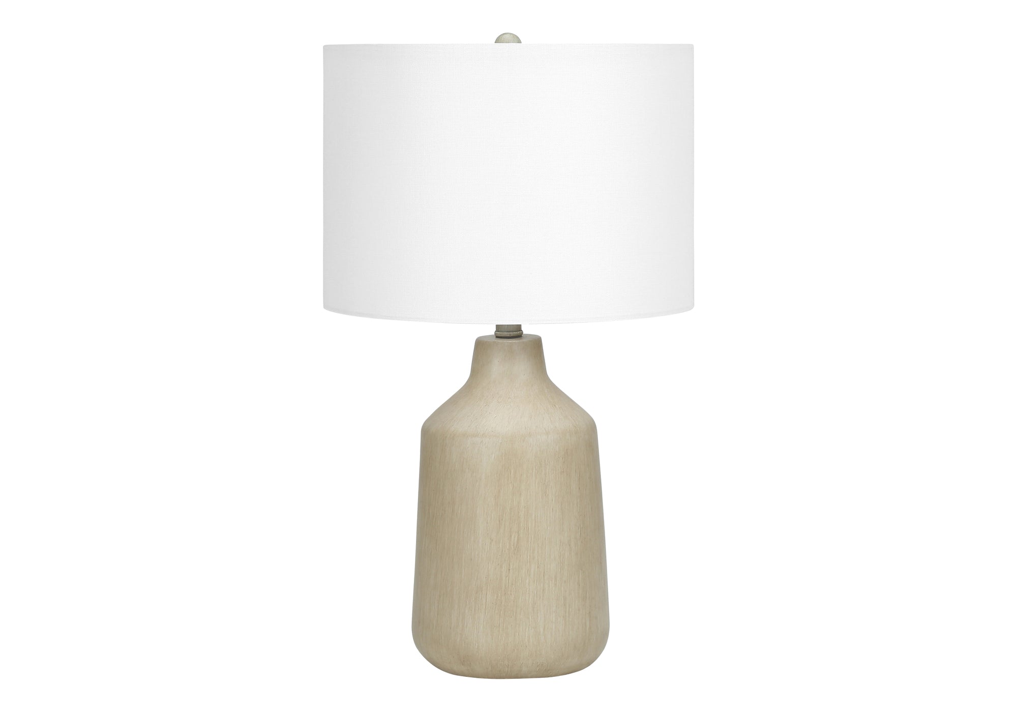 Monarch Specialties I 9702 Lightingtable Lamp, Beige Concrete, Ivory/Cream Shade, Contemporary