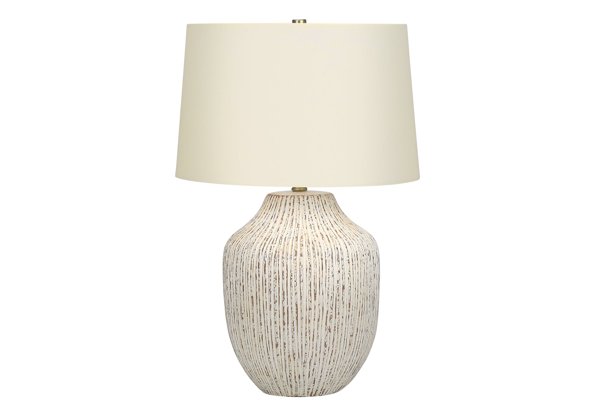 Monarch Specialties I 9719 Lightingtable Lamp, Cream Ceramic, Ivory/Cream Shade, Transitional