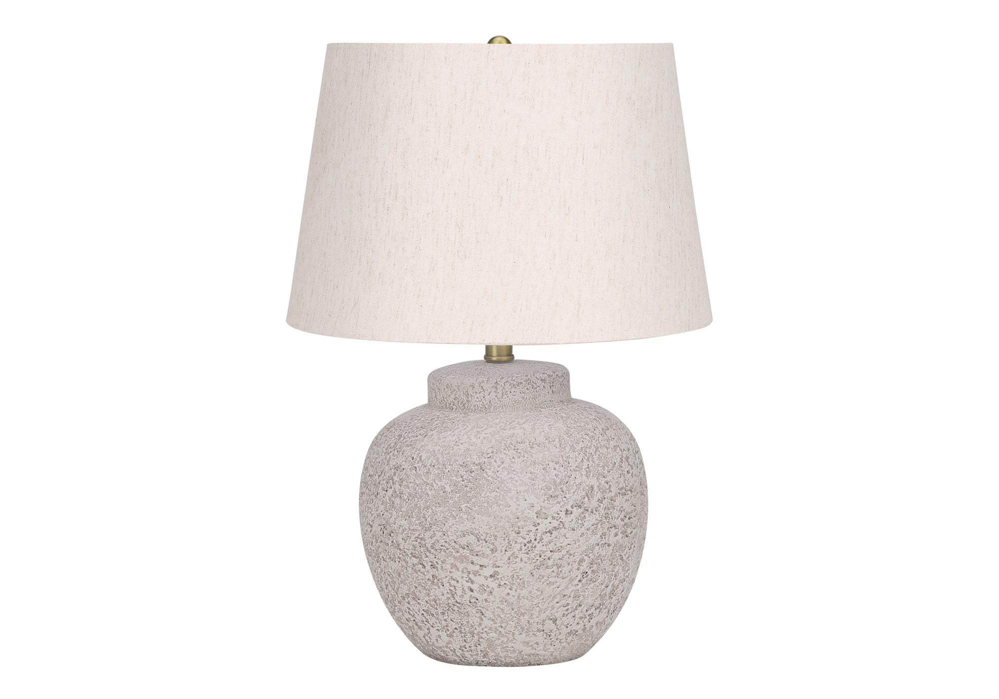 Monarch Specialties 9732 Lightingtable Lamp, Cream Concrete, Ivory Shade, Modern Lighting-22 H Table, 15&quot; L X 15&quot; W X 22&quot; H