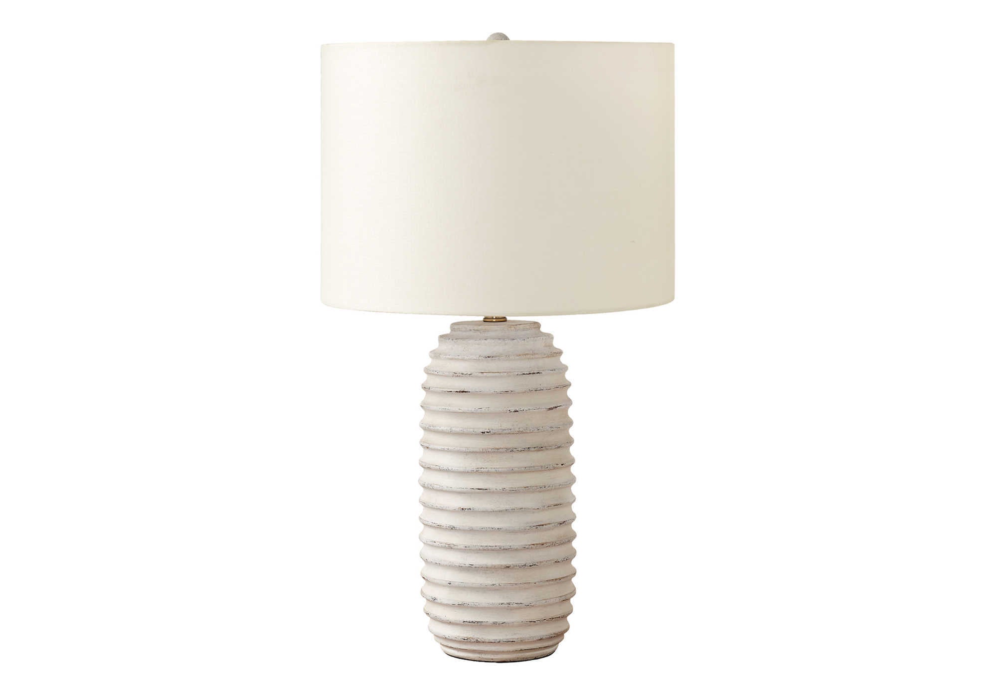 Monarch Specialties I 9742 Lightingtable Lamp, Cream Resin, Ivory/Cream Shade, Transitional