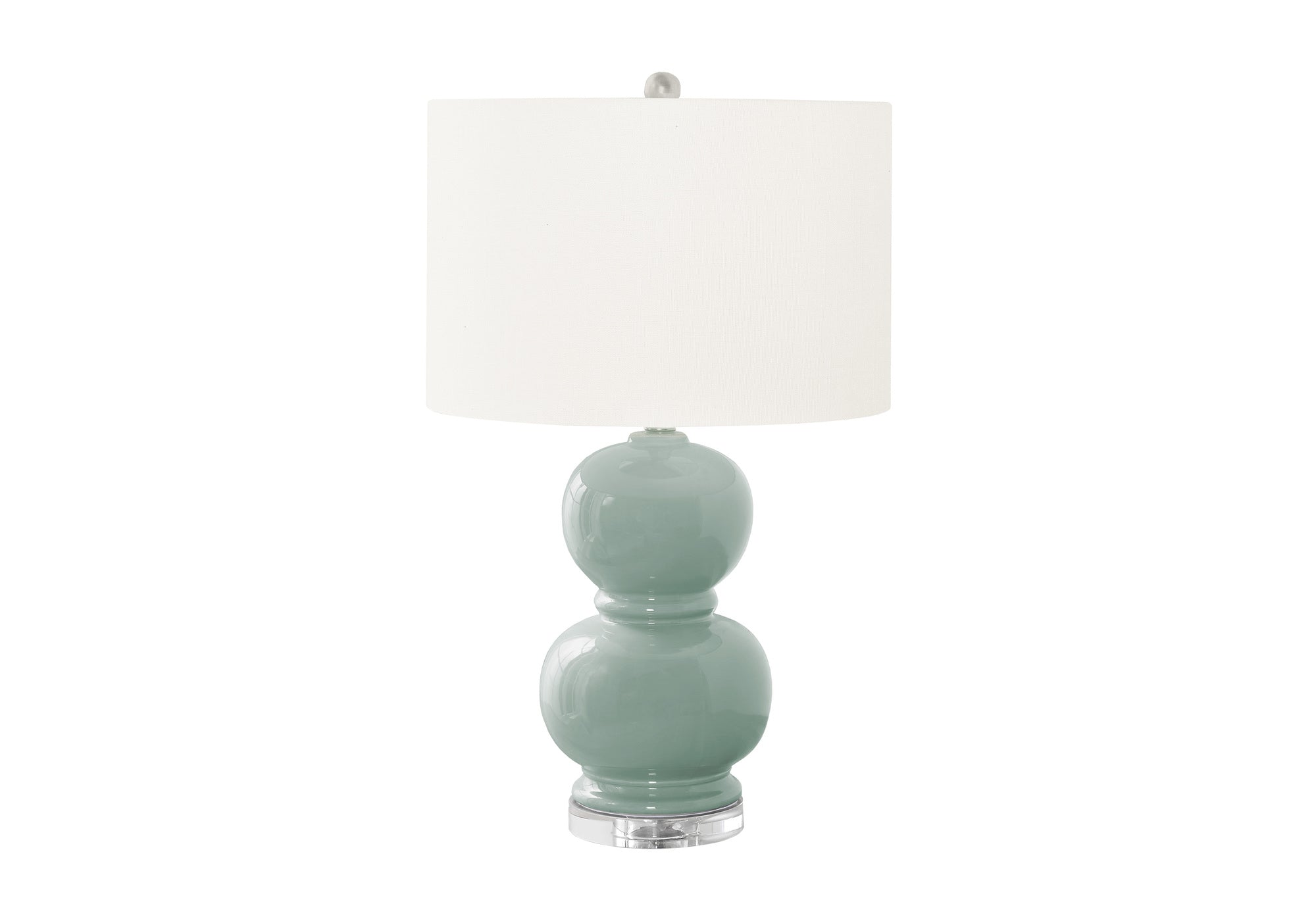 Monarch Specialties 9743, Blue Cream, Contemporary Lighting Table Lamp Ceramic Ivory Shade, 15&quot; L X 15&quot; W X 25&quot; H